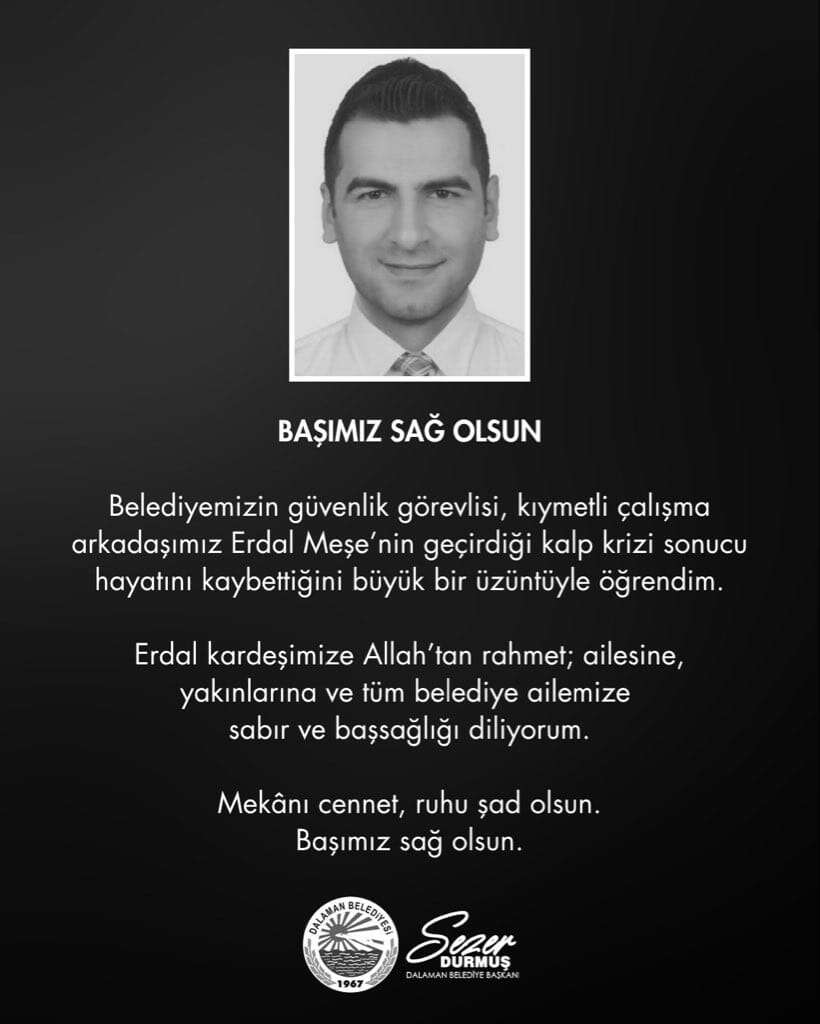 12 Yaşındaki Öykü’nün Ardından Babası Erdal Meşe’nin Ölümü Dalaman’ı Yasa Boğdu 1